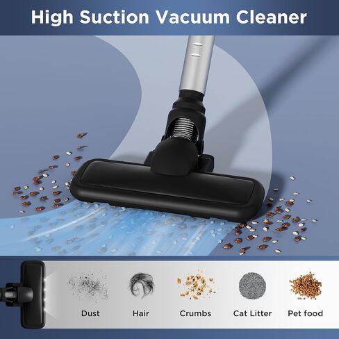 Corded Stick Vacuum, Long Power Corded Vacuum, Powerful Suction Lightweight Small Vacuum Cleaner, 8 in 1 Convenient Handheld Vacuum for Pet Hair Hard Floor Quick Cleanups in Saudi Arabia