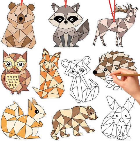 BeYumi Coloring Owl Craft Kit - 83Pcs Back to School Color Your Own Owl Kit for Kids First Day of School Gifts DIY Coloring Geometric Owl Cards School Classroom Party Activity Decor Art Craft Project in Saudi Arabia