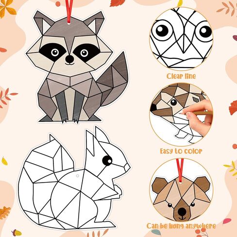 BeYumi Coloring Owl Craft Kit - 83Pcs Back to School Color Your Own Owl Kit for Kids First Day of School Gifts DIY Coloring Geometric Owl Cards School Classroom Party Activity Decor Art Craft Project in Saudi Arabia