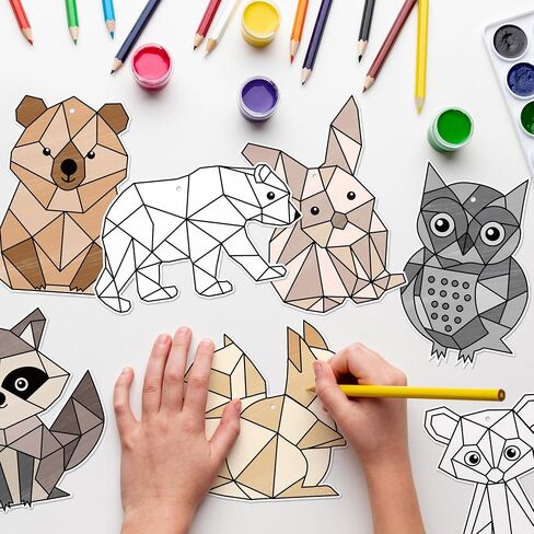 BeYumi Coloring Owl Craft Kit - 83Pcs Back to School Color Your Own Owl Kit for Kids First Day of School Gifts DIY Coloring Geometric Owl Cards School Classroom Party Activity Decor Art Craft Project in Saudi Arabia