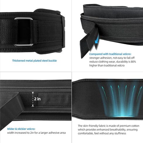 Weight Lifting Belt for Men Women, Adjustable Weightlifting Back Brace for Power lifting, Squat, Deadlift, Cross Training, Comfortable Workout Gym Belt with Secure Fit in Saudi Arabia