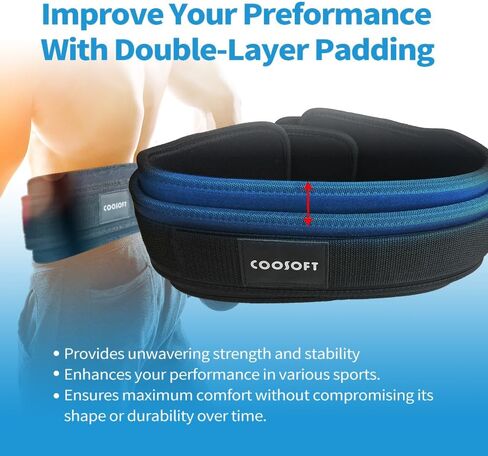 Weight Lifting Belt for Men Women, Adjustable Weightlifting Back Brace for Power lifting, Squat, Deadlift, Cross Training, Comfortable Workout Gym Belt with Secure Fit in Saudi Arabia