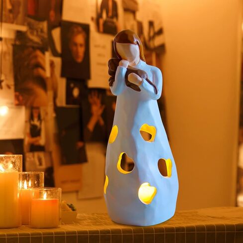 Candle Lamps,candle holder statue mom and daughter,valentines day gifts for daughter great mother gifts,daughter gift from mom,birthday gifts for mom,mother daughter gift,feel better gifts for women in Saudi Arabia