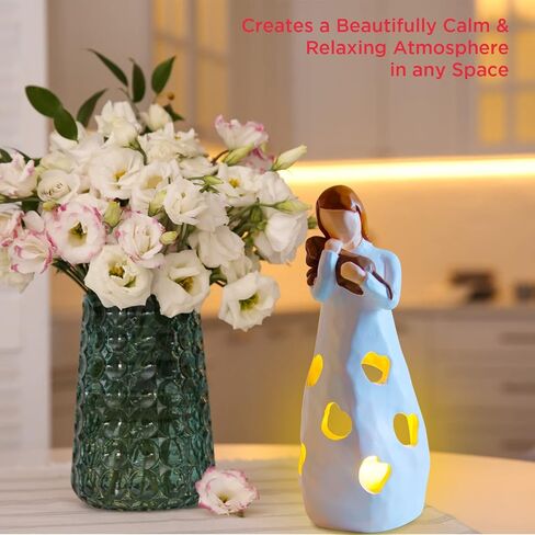 Candle Lamps,candle holder statue mom and daughter,valentines day gifts for daughter great mother gifts,daughter gift from mom,birthday gifts for mom,mother daughter gift,feel better gifts for women in Saudi Arabia