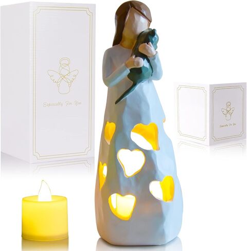 Candle Lamps,candle holder statue mom and daughter,valentines day gifts for daughter great mother gifts,daughter gift from mom,birthday gifts for mom,mother daughter gift,feel better gifts for women in Saudi Arabia