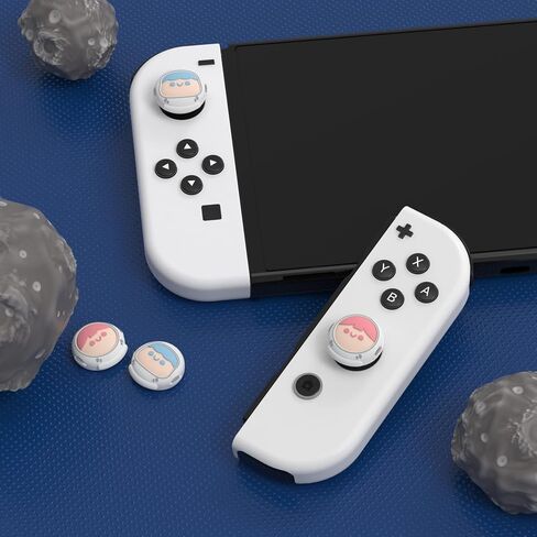 PlayVital Joystick Caps for Nintendo Switch, Thumbstick Caps for Switch Lite, Analog Cover for Switch OLED Joycon Thumb Grip Caps for Switch & Switch Lite & Switch OLED - Tangerine in Kuwait