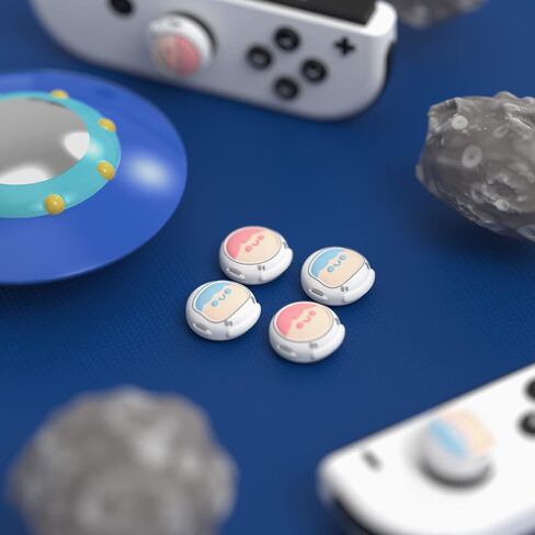 PlayVital Joystick Caps for Nintendo Switch, Thumbstick Caps for Switch Lite, Analog Cover for Switch OLED Joycon Thumb Grip Caps for Switch & Switch Lite & Switch OLED - Tangerine in Kuwait
