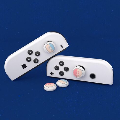 PlayVital Joystick Caps for Nintendo Switch, Thumbstick Caps for Switch Lite, Analog Cover for Switch OLED Joycon Thumb Grip Caps for Switch & Switch Lite & Switch OLED - Tangerine in Kuwait