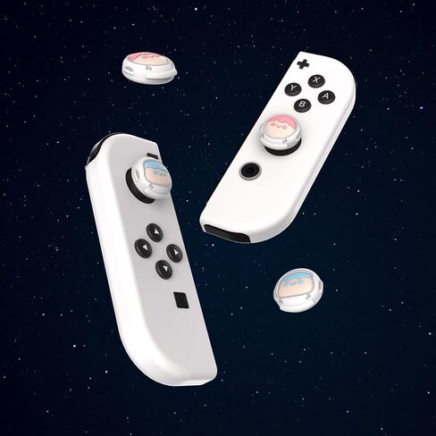 PlayVital Joystick Caps for Nintendo Switch, Thumbstick Caps for Switch Lite, Analog Cover for Switch OLED Joycon Thumb Grip Caps for Switch & Switch Lite & Switch OLED - Tangerine in Kuwait