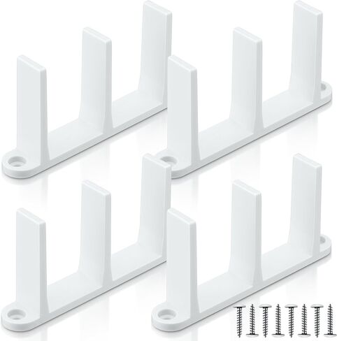 Saillong 2 Pack Sliding Closet Door Floor Guide, Universal Closet Door Hardware for 1-3/8 Inch Thick Doors, Sliding Door Track with Screws, Closet Door Track for Wardrobe Cabinets (White) in Saudi Arabia