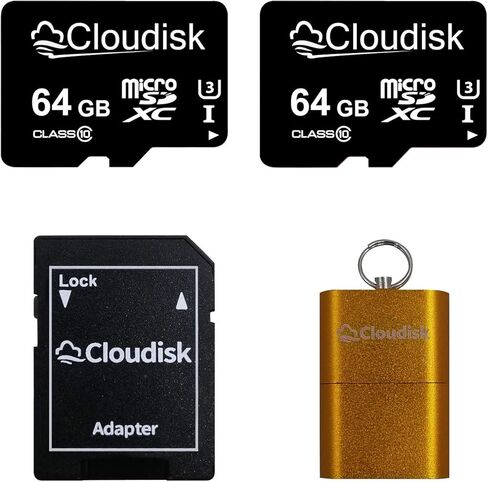 Pack of 2 Micro SD Card 1GB Flash Memory Card C4 with SD Adapter (1 GB) in Kuwait