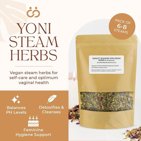 Sitz Bath Yoni Steam Herbs Relaxing Facial SelfCare, Ph Balance Complements Yoni Bowl and Yoni Oil, Yoni Herbs Pack for 3-4 Sessions, Yoni Detox and Cleanse 2 Ounces (2 oz Yoni Steam Herbs) in Saudi Arabia