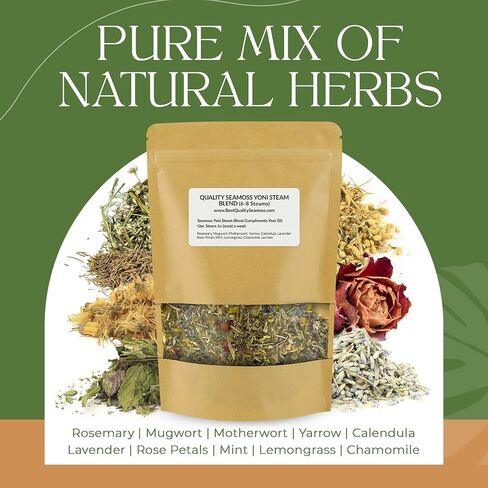 Sitz Bath Yoni Steam Herbs Relaxing Facial SelfCare, Ph Balance Complements Yoni Bowl and Yoni Oil, Yoni Herbs Pack for 3-4 Sessions, Yoni Detox and Cleanse 2 Ounces (2 oz Yoni Steam Herbs) in Saudi Arabia