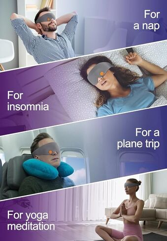 Eye Mask: Ultra Soft 3D Sleep Eye Mask, Cotton Travel Eye Mask, Complete Blackout with Adjustable Velcro Closure, Eye Blinder for Sleeping/Travel, Includes Travel Pouch in Saudi Arabia