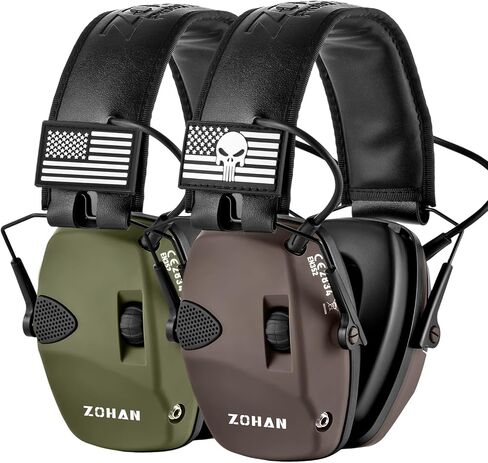 ZOHAN UPGRATED EM054 Electronic Shooting Ear Protection with 4X Sound Amplification, Slim Active Noise Reduction Earmuffs for Gun Range in Kuwait