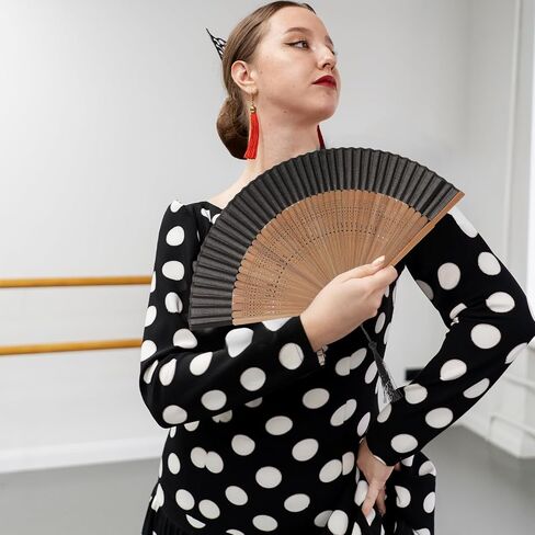 Bamboo Silk Folding Fans Folding Hand Fan Foldable Chinese Japanese Vintage Hand Fan for Hot Flash, Church, Decoration, Music Festival, Dance, Party, Performance in Saudi Arabia