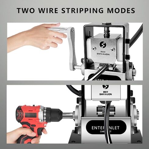 Manual Wire Striping Machine Drill Wire Stripper with Hand Crank Suitable for 0.06"-0.9" Scrap Copper Cable Recycling in Saudi Arabia