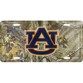 Hangtime Auburn Tigers 6 x 12 Metal CAMO License Plate