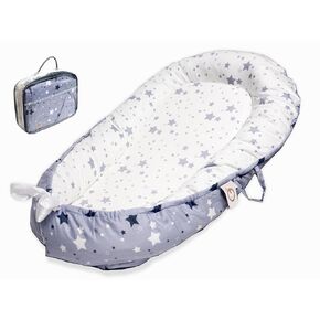 Baby Lounger Nest by Mabanu | Baby Lounger Cover -ONE Extra Cover- with Baby Lounger Giftbag | Adjustable Infant Lounger & Co Sleeper for Baby in Bed | Portable Newborn Lounger | Lounger for Newborn