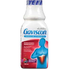 Gaviscon Fruit- Long-Lasting Acid Reflux and Heartburn Relief, 340ml