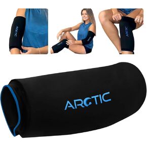 Cold Therapy Compression Ice Sleeve, Knee Ice Pack Wrap for Injuries, Elbow, Quad & Hamstring Relief, Flexible & Reusable Cold Wrap Recovery for Meniscus, ACL, MCL, Ice & Heat Therapy (Large)