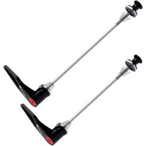Titanium Alloy Quick Release Thru Axles for Bike Forks and Rear Shock, Mountain and Road Bike Hubs Axle with Adjustable Handle, Road Bike: Front 100mm Rear 130mm / MTB Bike: Front 100mm Rear 135mm