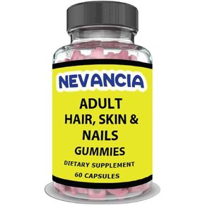 Adult Hair, Skin & Nails Gummies Contain Biotin, B Vitamins, Vitamin C, Zinc, Help Strengthen Nails, Grow Healthier Hair, give Your Skin a Natural Glow