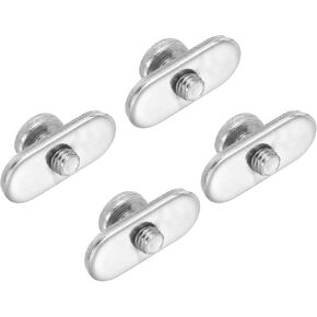 PATIKIL 316 Stainless Steel Kayak Rail Track Screws Track Nuts 4 Pack Hardware Gear Mount Replacement Kit with M6x10mm Thread Screws for Canoe Boat Kayak Track Mount