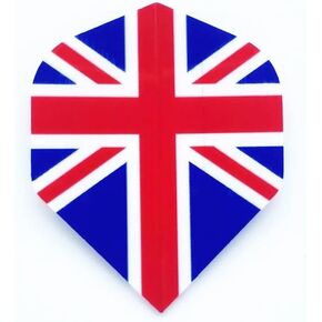 Dartfellas British Flag Great Britain United Kingdom Union Jack England English Strong Durable Dart Flights for Steel & Soft Tip Darts (1 Set - 3 Flights)