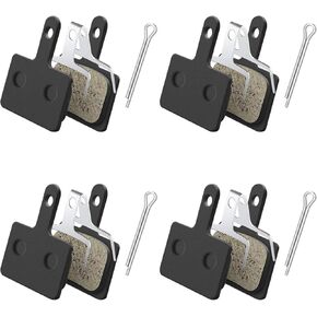 Akantor 4 Pair B01S Brake pads Resin Disc Brake Pads Compatible with Trp Tektro Shimano Deore Zoom for MTB MT200 M315 M355 M395 M446 M575 M486 M485 M445, normal size, Black