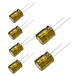 6 pcs Nichicon FG Capacitors 16V 220uf Audio Grade