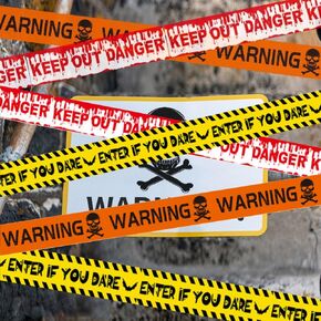 3PCS Halloween Decorations Caution Tape - Warning - Enter If You Dare - Keep Out Danger, 3inx90ft Halloween Decoration Accessory for Indoor, Outdoor, Party, Door, Danger Areas