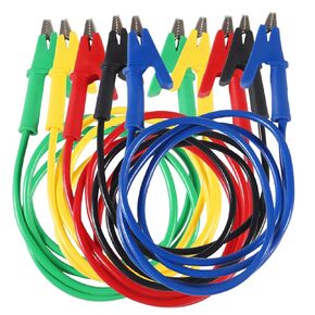 5PCS Alligator Clips Test Leads, 15A Test Leads Wire Cable with Insulators Clips, 3.3 ft/1m Test Leads with Alligator Clips for Electrical Testing