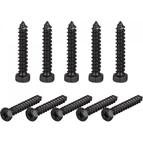 uxcell Hex Lag Screws,1/4" x 1-1/2" Carbon Steel Phillips Head Half Thread Self-Tapping Bolts for Deck Building or Joining Lumber 25pcs