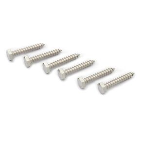 25pcs Hex Head Lag Screws, 1/4" x 1-1/2" Hexagon Head Wood Screws (Fully Threaded), 304 Stainless Steel Lag Bolts, Silvery