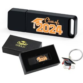 College Graduation Gifts for Her - Graduation Key Chains Class of 2024-64GB Flash Drive, Grad Keychain for Him, Funny Gift Box Ideas for Women Men Senior High School Law Teacher Masters Degree