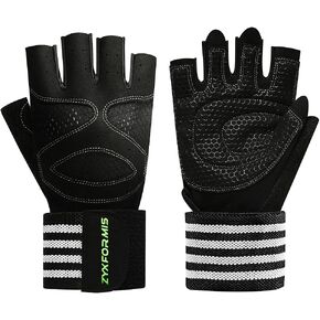 Workout Gloves for Men and Women, Breathable Weight Lifting Gloves with Wrist Wrap Support, Lightweight Gym Gloves with Excellent Grip, Full Palm Protection for Weightlifting Fitness Training Climbing