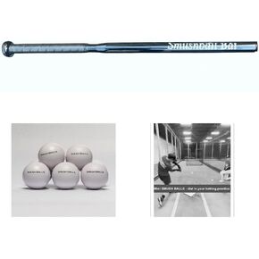 Smushballs Bat - The Ultimate Indoor Outdoor Anywhere Batting Practice Baseball Softball Training Bat