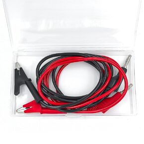4mm Stackable Banana Plug Banana Plug to Alligator Clip Test Lead Wire Cable 3.3Ft/1M Red and Black Set for Multimeter Electrical Testing(2Pcs)