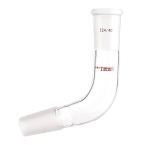 Glass Distillation Adapter 105 Degree Bent with 24/40 Standard Taper Joint, Lab Glassware
