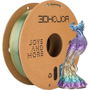 Silk PLA 3D Printer Filament 1.75mm Silk Shiny Fast Gradient Color Change Rainbow Multicolor PLA Filament 1kg (2.2lbs) /Spool for FDM 3D Printers-Lavender