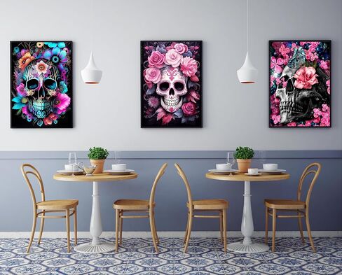 5D Halloween Diamond Painting Kits for Adults Beginners,Jack and Sally Love Flower Diamond Art Kit,DIY Full Round Drill Diamond Dot Gem Art Kits for Adults,Home Wall Decor 13.78x13.78 Inch in Saudi Arabia