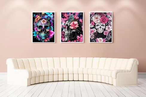 5D Halloween Diamond Painting Kits for Adults Beginners,Jack and Sally Love Flower Diamond Art Kit,DIY Full Round Drill Diamond Dot Gem Art Kits for Adults,Home Wall Decor 13.78x13.78 Inch in Saudi Arabia
