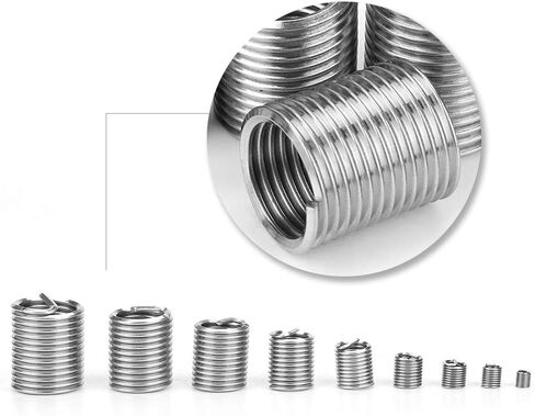 M5 M6 M8 M10 M14 M16 304 موضوع إدراج الفولاذ المقاوم للصدأ الخيوط إصلاح إدراج مجموعة متنوعة ملفوف سلك حلزوني المسمار مع علبة بلاستيكية in Saudi Arabia