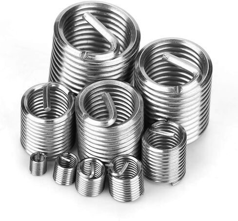 M5 M6 M8 M10 M14 M16 304 موضوع إدراج الفولاذ المقاوم للصدأ الخيوط إصلاح إدراج مجموعة متنوعة ملفوف سلك حلزوني المسمار مع علبة بلاستيكية in Saudi Arabia