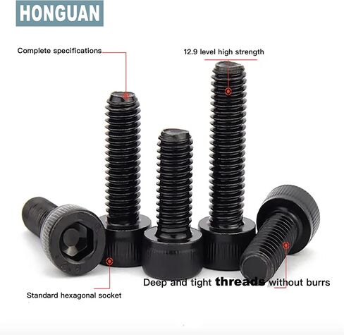1640 Pcs Screws Bolts and Nuts Assortment Set,Metric Machine Screws M3 M4 M5 M6 Socket Head Cap Screws 12.9 Grade in Saudi Arabia