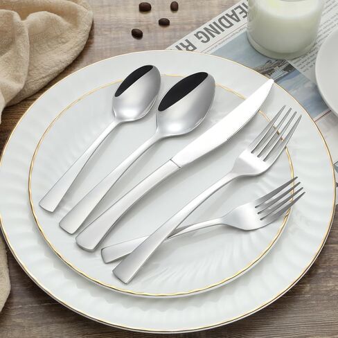 BEWOS 24 Pieces Dinner Forks Set, 8.2-Inch Stainless Steel Forks Silverware, Flatware/Salad Forks, Table Forks, Mirror Polished, Dishwasher Safe, Use for Home, Kitchen or Restaurant in Saudi Arabia