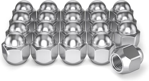 White Knight M12x1.25 Factory Style Lug Nuts for Select Subaru Ascent, BRZ, Crosstrek, Forester, Impreza, Legacy, Outback, WRX. Chrome Dome Top Acorn – WN07606-20AM (20 Pack) in Saudi Arabia