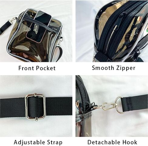 ONEART Clear Crossbody Purse Bag Large TPU Clear Bag with Adjustable Shoulder Strap, for Concerts Sports Events Festivals in Saudi Arabia