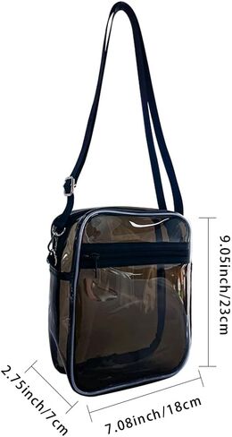 ONEART Clear Crossbody Purse Bag Large TPU Clear Bag with Adjustable Shoulder Strap, for Concerts Sports Events Festivals in Saudi Arabia